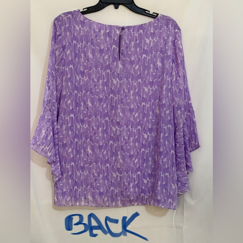 Kasper Lavender Patterned Blouse - Picture 2 of 3
